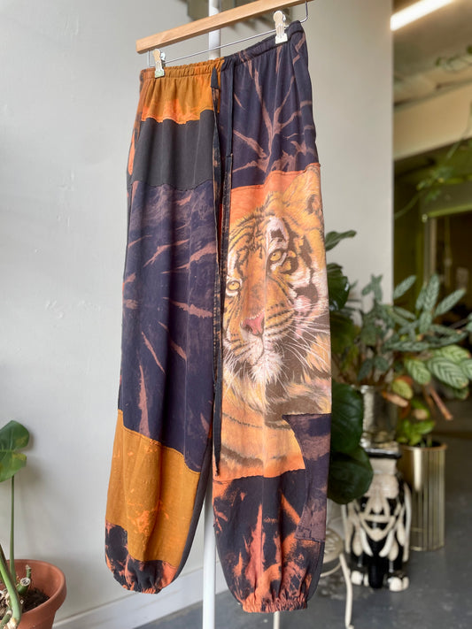 Tiger Patchwork Pants