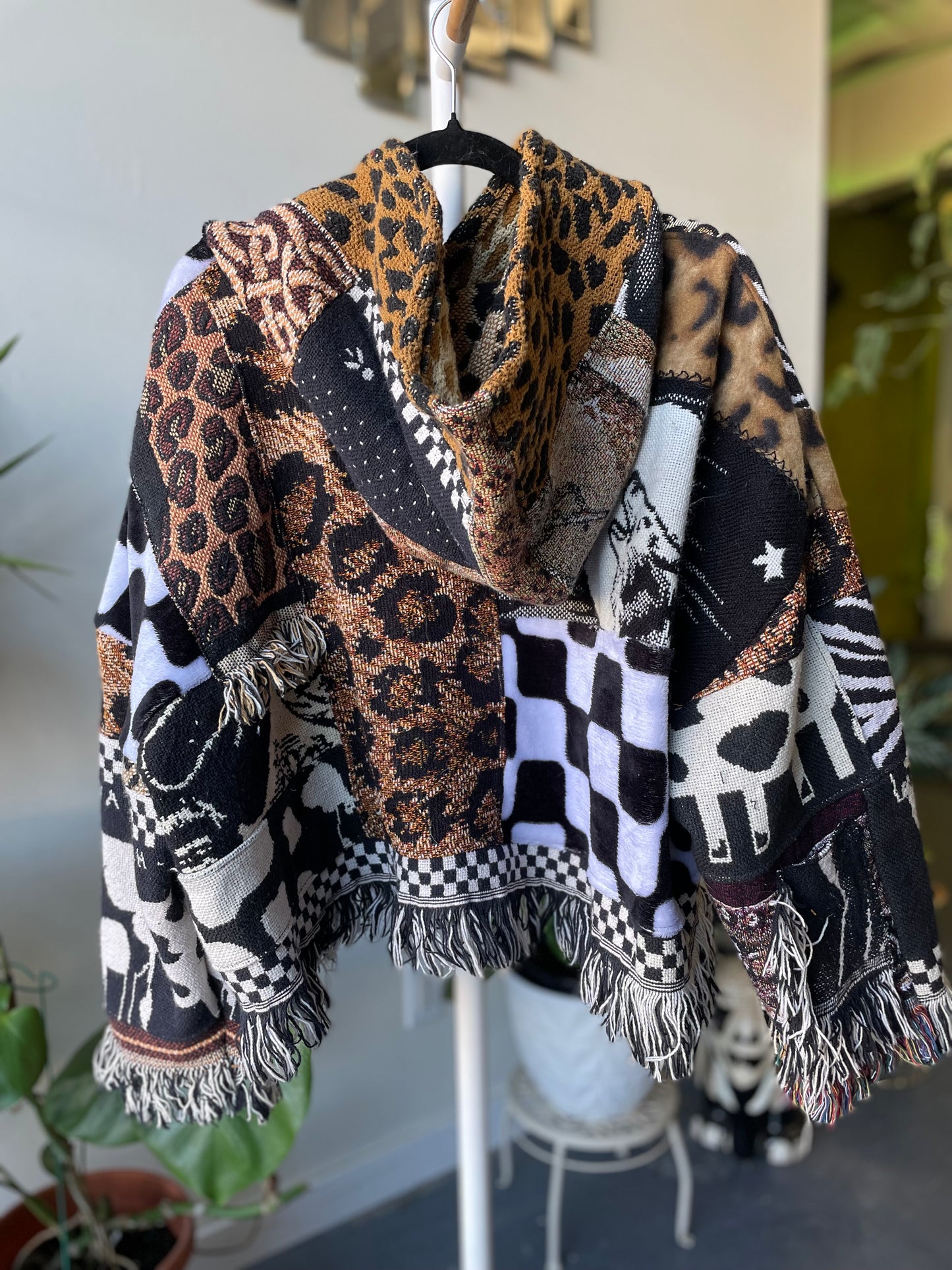 Patchwork Crop Poncho