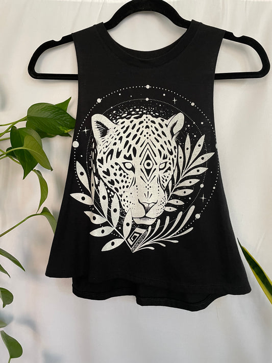 Galactic Jag Crop White