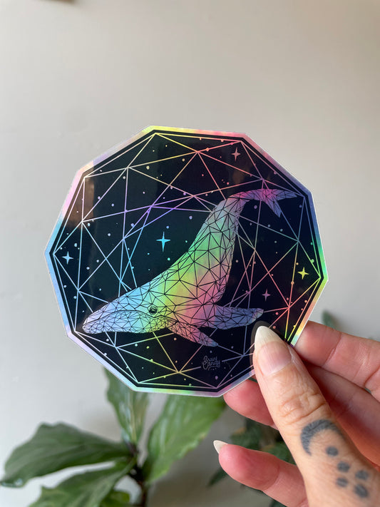 Whale Holographic Sticker
