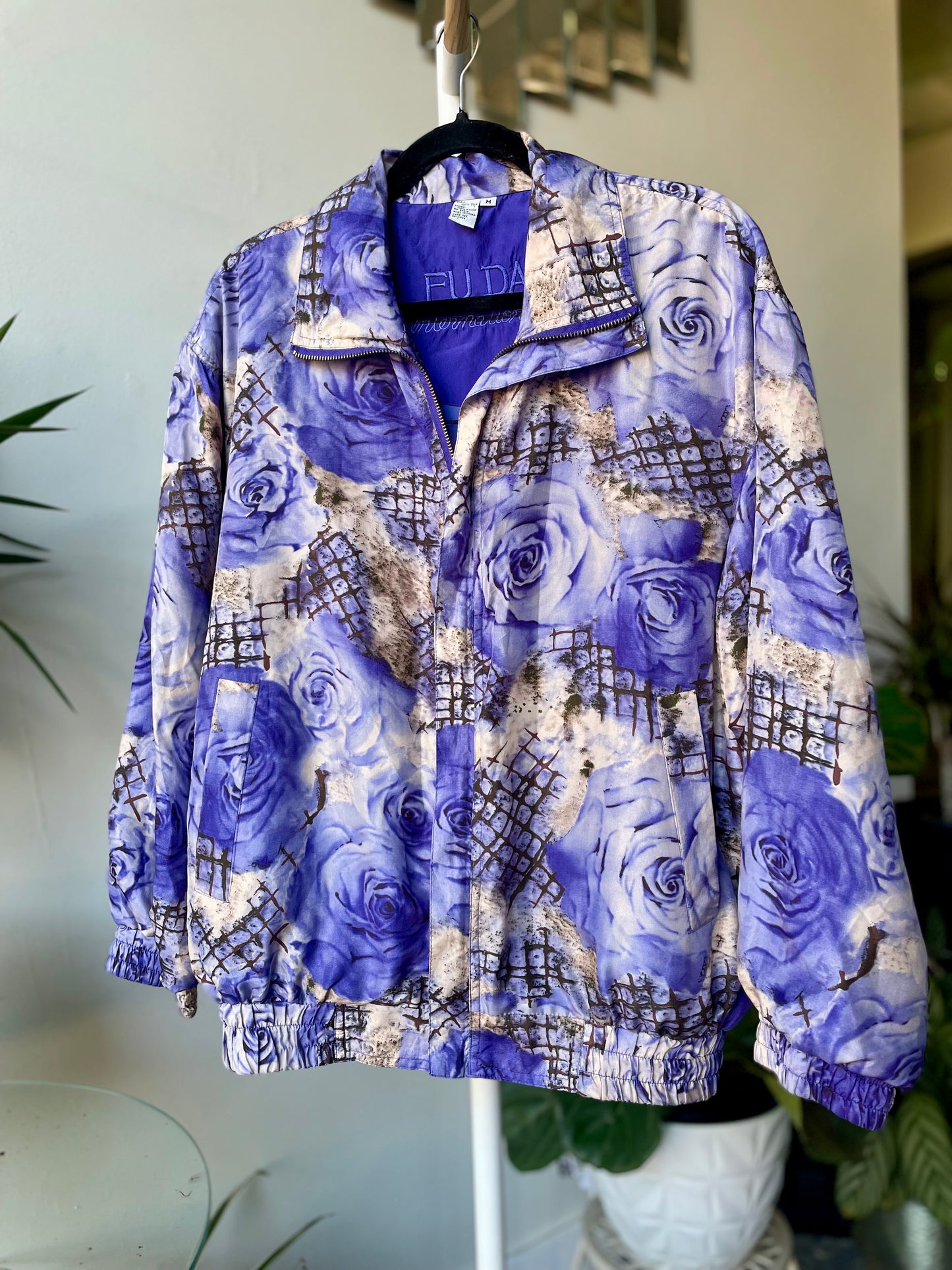 Tipper Floral Silk Windbreaker