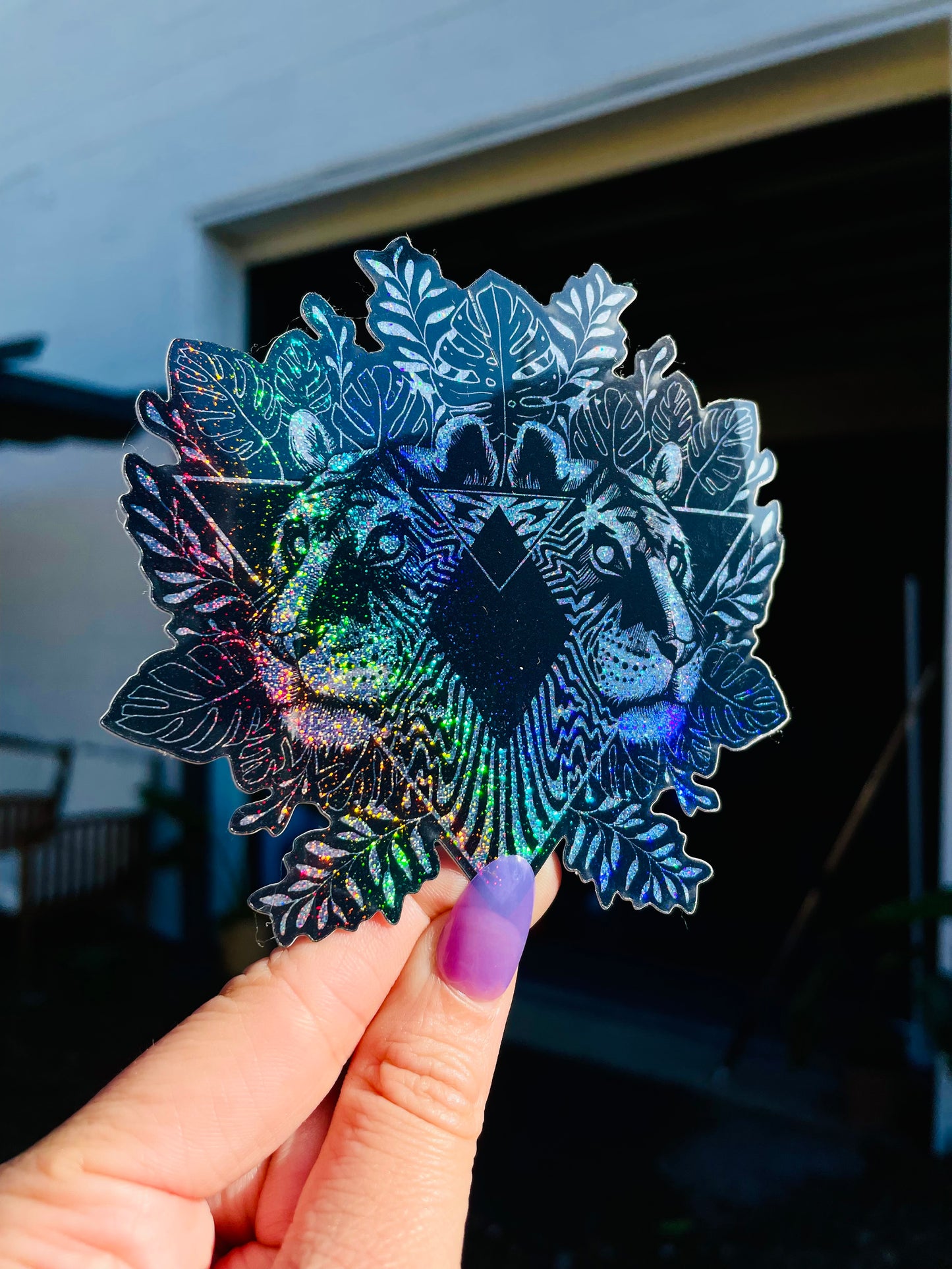 Glitter Tiger Sticker