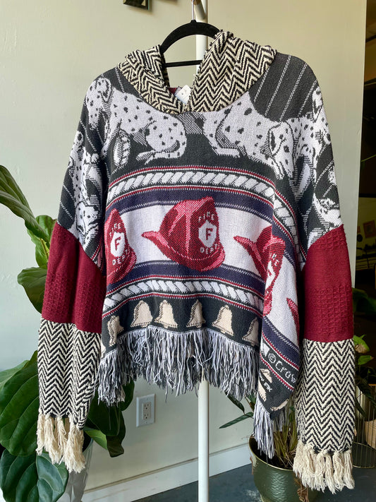 Tapestry Blanket Crop Poncho