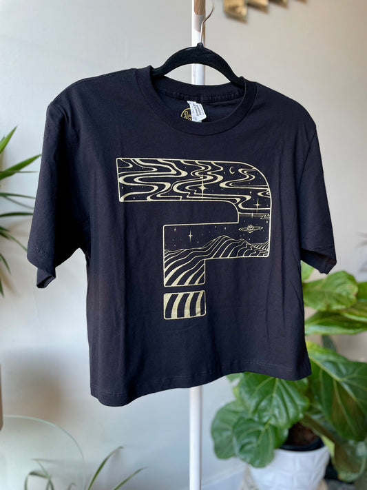 Tipper Question Mark Crop Tee Gold Version