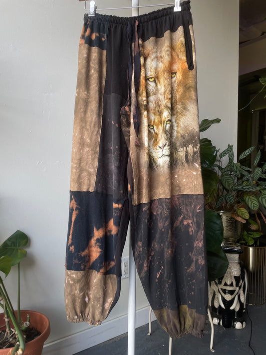 Lion Patchwork Pants
