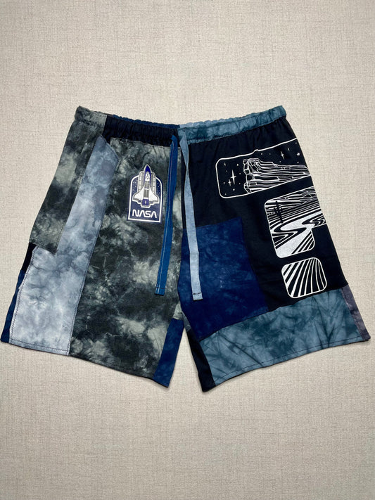 Patchwork Shorts - 35” Elastic - Long L/XL