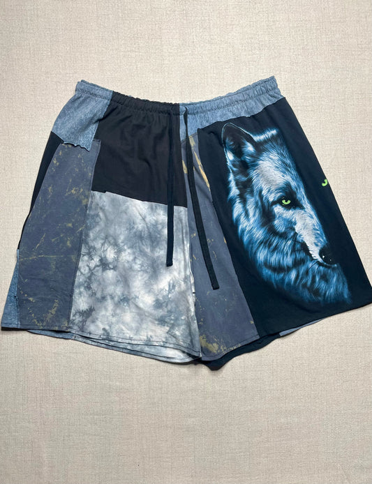 Patchwork Shorts - 38” Elastic - Long 2X/3X