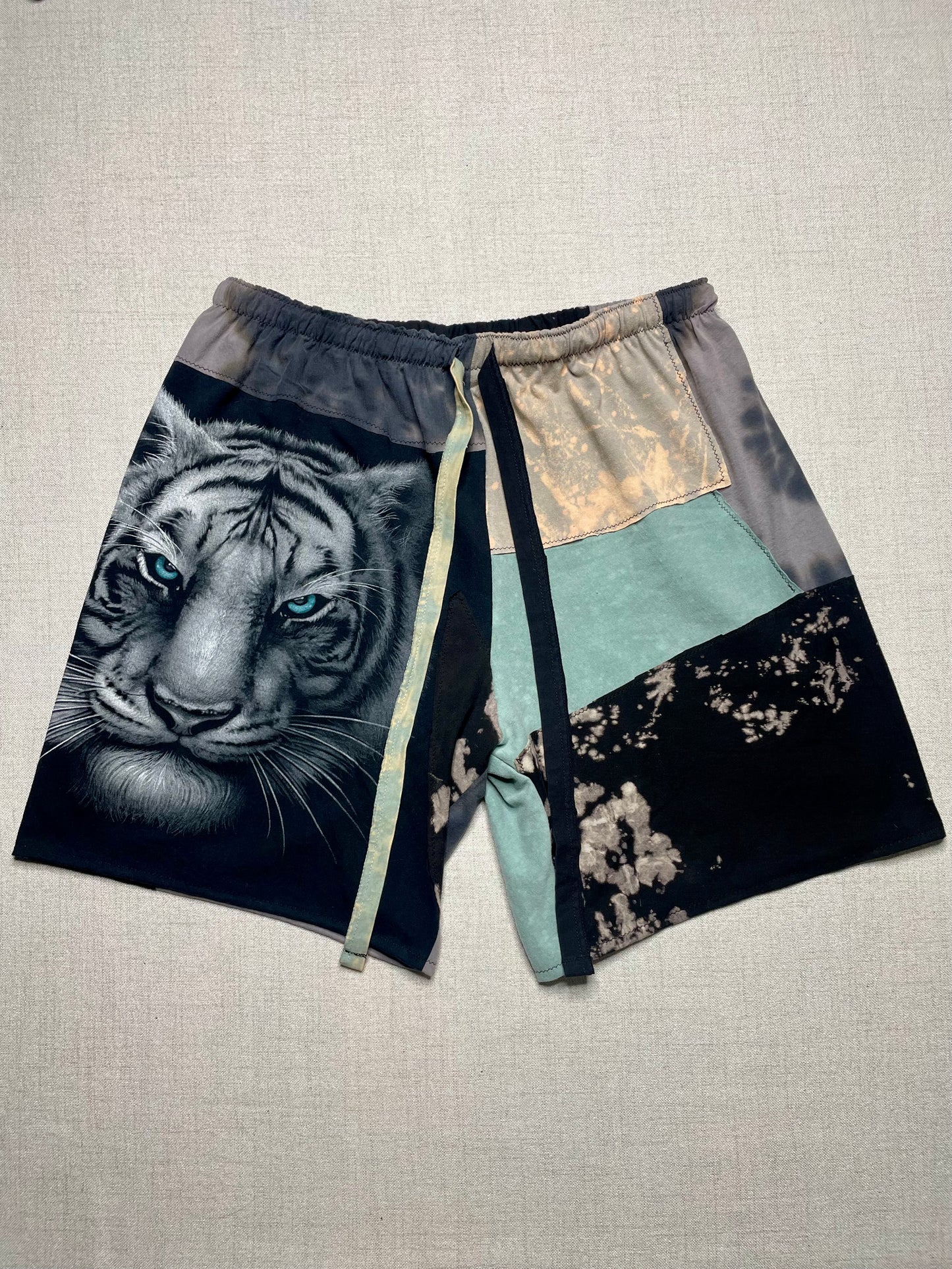 Patchwork Shorts - 35” Elastic - Long L/XL
