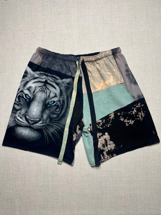 Patchwork Shorts - 35” Elastic - Long L/XL