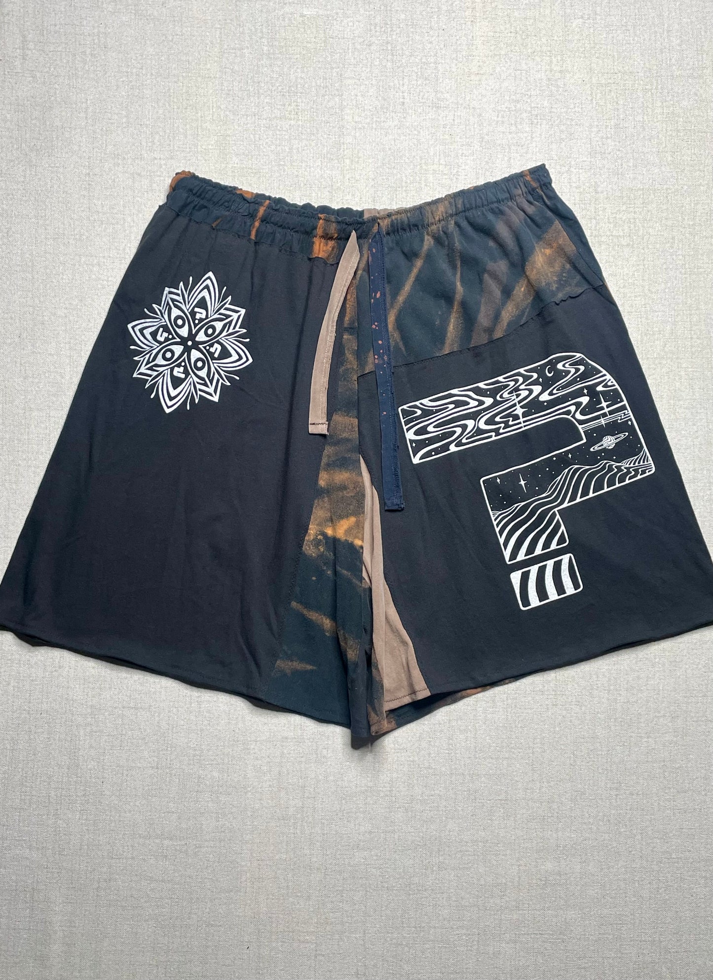 Patchwork Shorts - 38” Elastic - Long 2X/3X