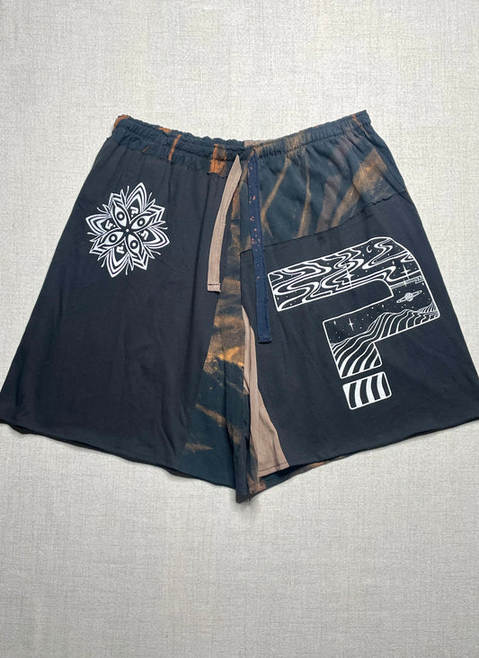 Patchwork Shorts - 38” Elastic - Long 2X/3X