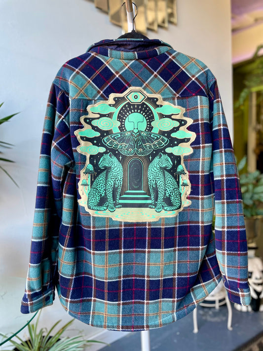 Glow Portal Sherpa Lined Fleece Large