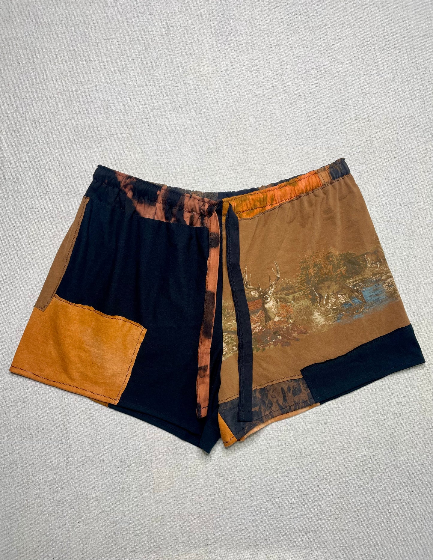 Patchwork Shorts - 35” Elastic - Short XL/2X