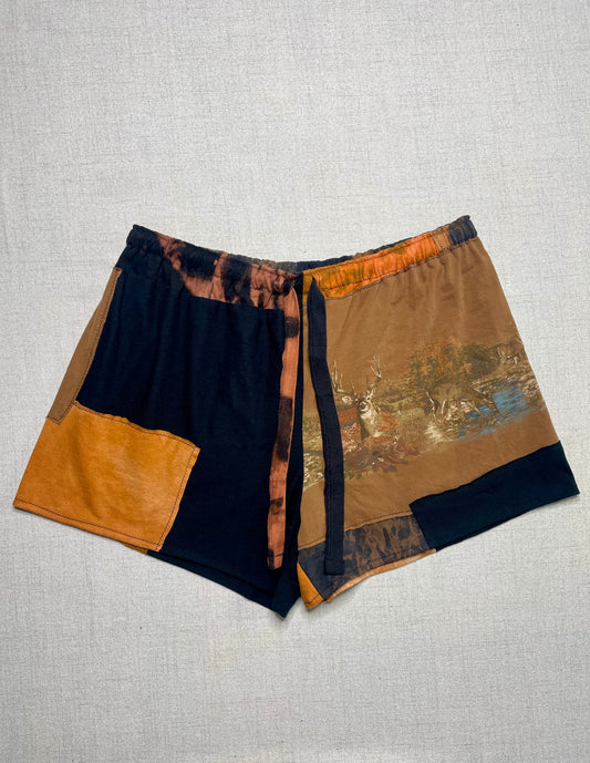 Patchwork Shorts - 35” Elastic - Short XL/2X
