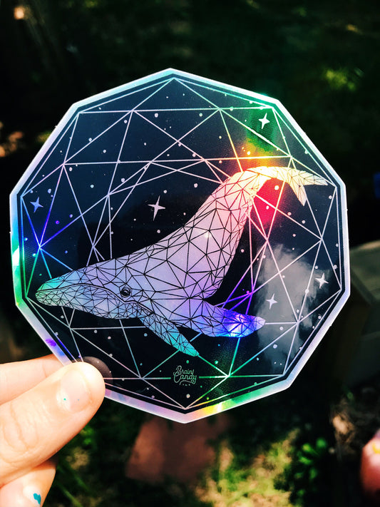 Whale Holographic Sticker