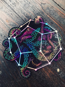 Octopus Holographic Sticker