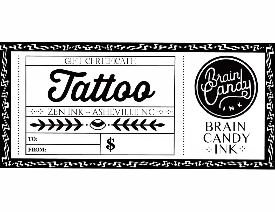 Tattoo Gift Certificate